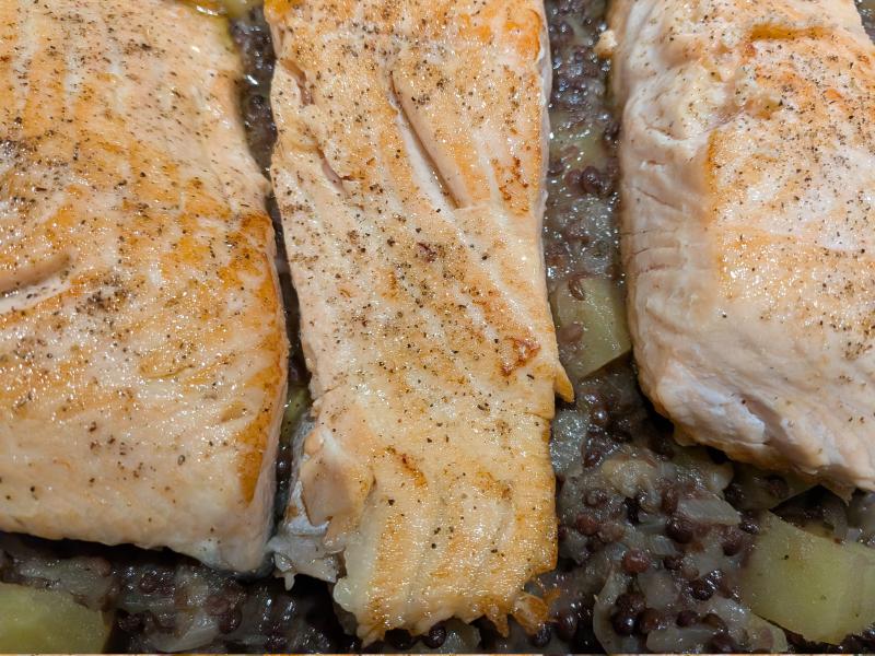 A photo for the page: Lachs mit Linsen